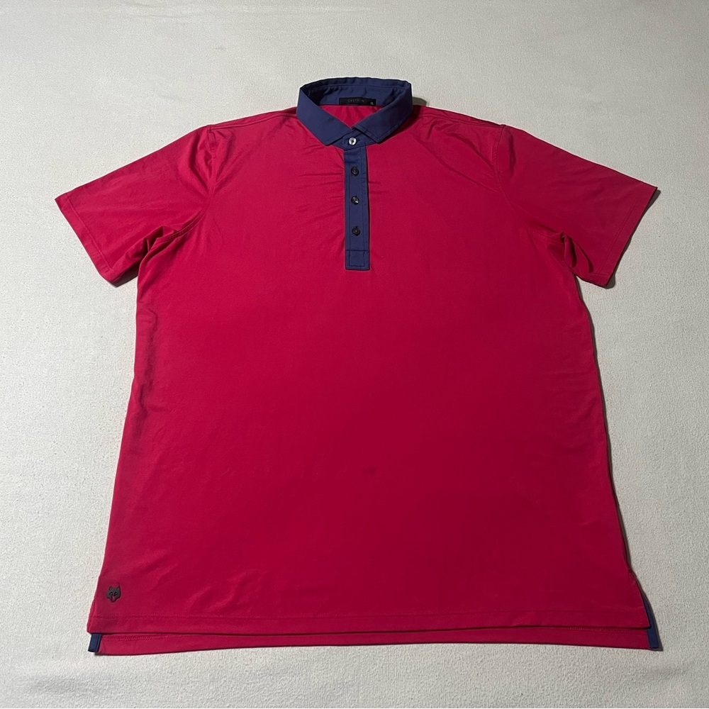 Greyson‎ Mens XL Wolf Logo Short Sleeve Golf Polo Shirt